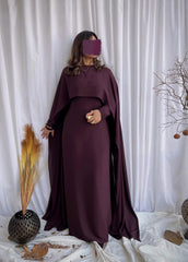 Double Georgette cape gown
