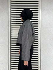 Nova Crop Tweed Shacket