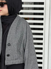 Nova Crop Tweed Shacket