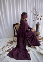 Double Georgette cape gown